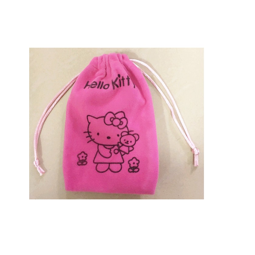 túi đựng tai nghe dây sạc hello kitty cực dễ thương