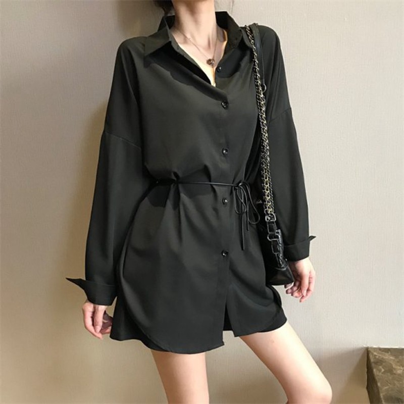 Áo sơ mi form nữ rộng tay dài Emilyshop ulzzang