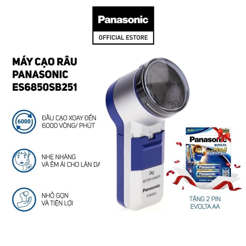 ✷✌✎Máy Cạo Râu Panasonic Kèm Pin ES6850