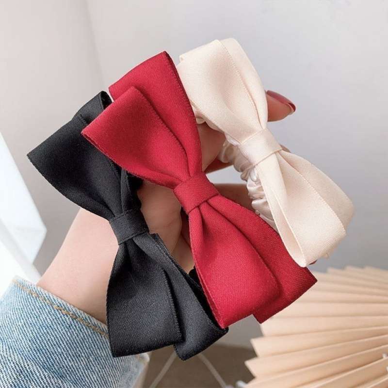 Dây Buộc Tóc Thắt Nơ Cỡ Lớn Kiểu Hàn Quốc Đơn Giản