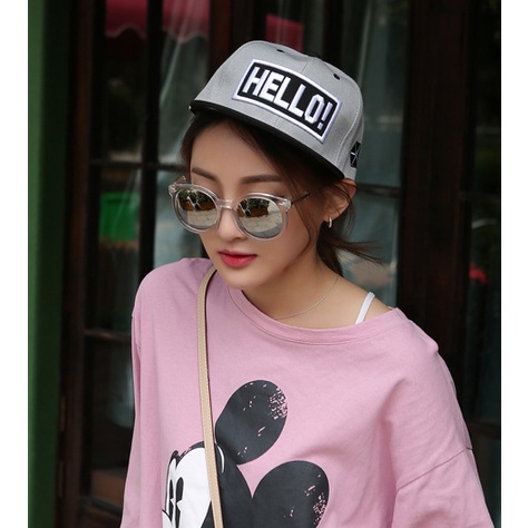 Mũ Hiphop ❤️  Hello mũ rộng vành phong cách  thời trang Hàn Quốc