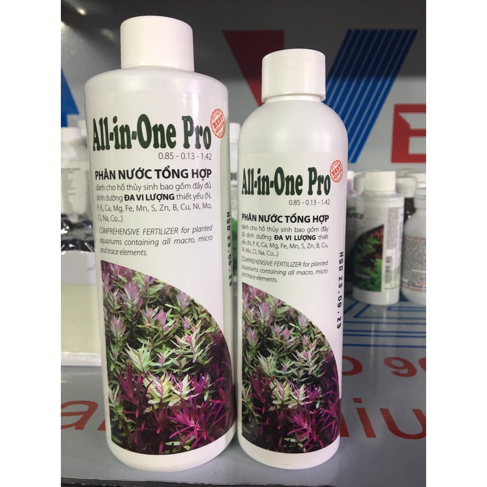PHÂN NƯỚC TỔNG HỢP ALL IN ONE PRO 230ML, 500ML - Phân nước thuỷ sinh Huệ Béo
