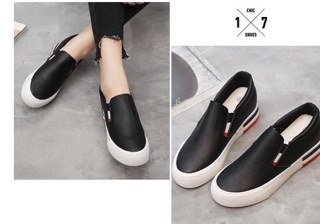 Giày bata Hàn Quốc đế viền sọc đế độn 5 phân mềm êm
