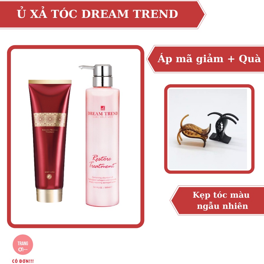 [Combo Tóc mượt trong tết] Dream Trend dầu xả đỏ và mặt nạ tóc ủ xả Dream Trend mask hồng