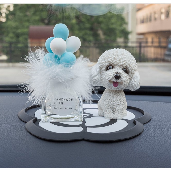 Tượng chó Poodle loại to đẹp trang trí xe hơi, bàn làm việc, làm quà tặng cực yêu - D&amp;A Shop.
