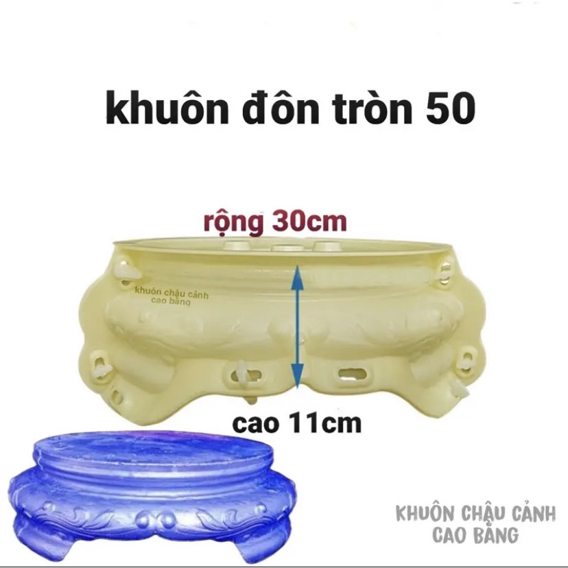 Khuôn đúc chân đôn Tròn 50,  Chất liệu Nhựa ABS cao cấp