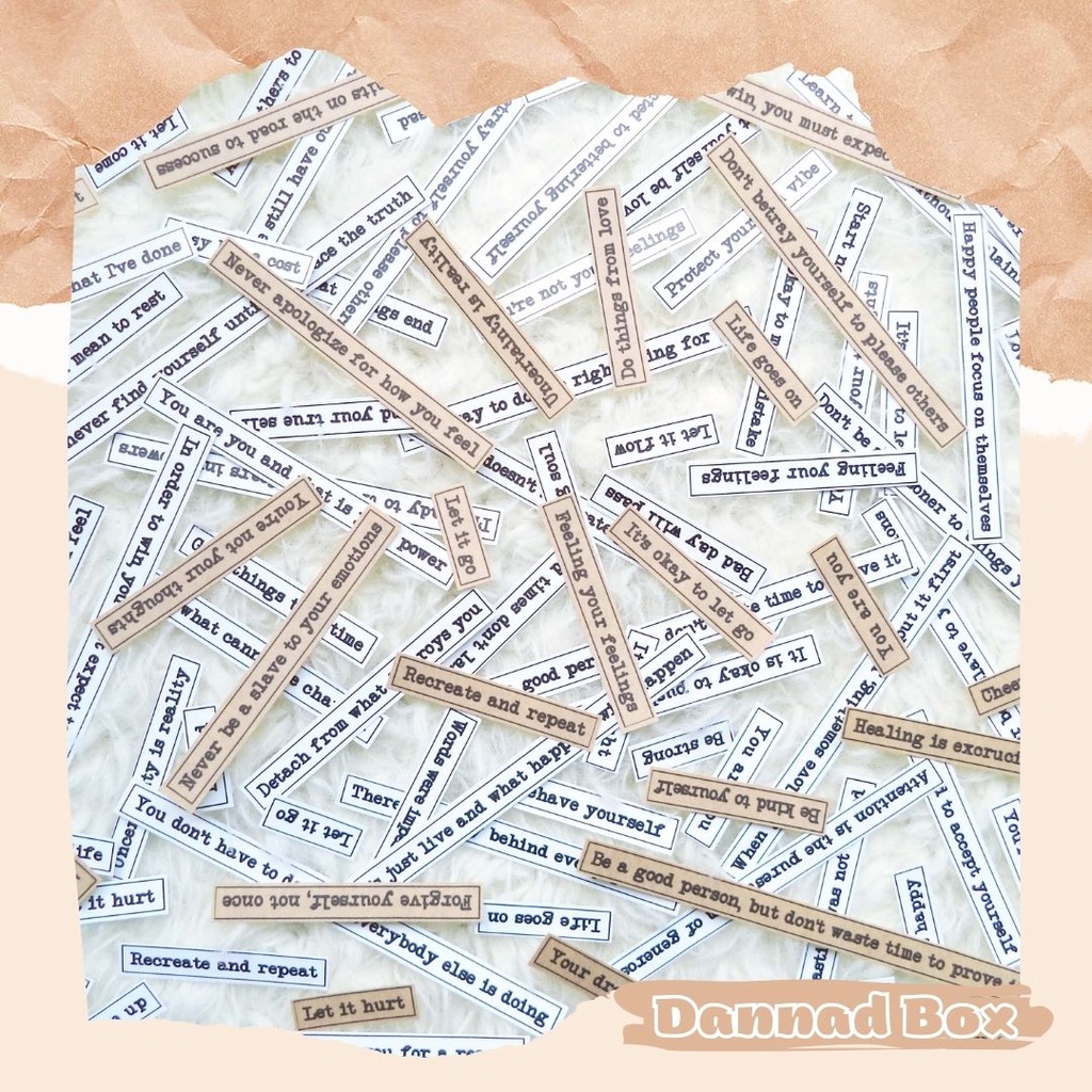 Set 95 Miếng Dán Sticker Quotes Trang Trí Junk Journal