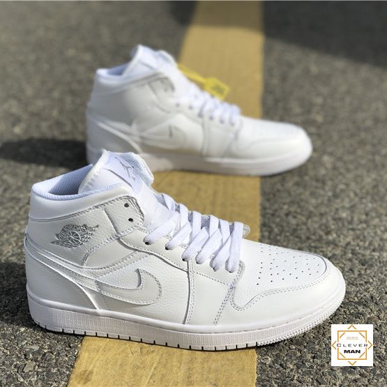 (FREESHIP+HỘP) Giày thể thao AIR JORDAN 1 Retro High Full white full trắng cao cổ | BigBuy360 - bigbuy360.vn