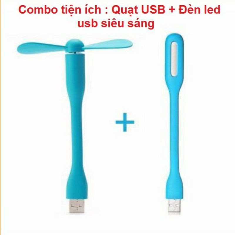 Combo Tiện Ích: Quạt USB + Đèn Led USB Siêu Sáng