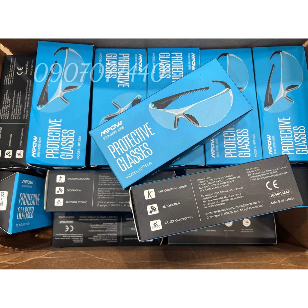 Mắt kính bảo hộ Mpow Protective Glasses bảo vệ mắt khỏi bụi bẩn côn trùng - EDS Hàng Mỹ