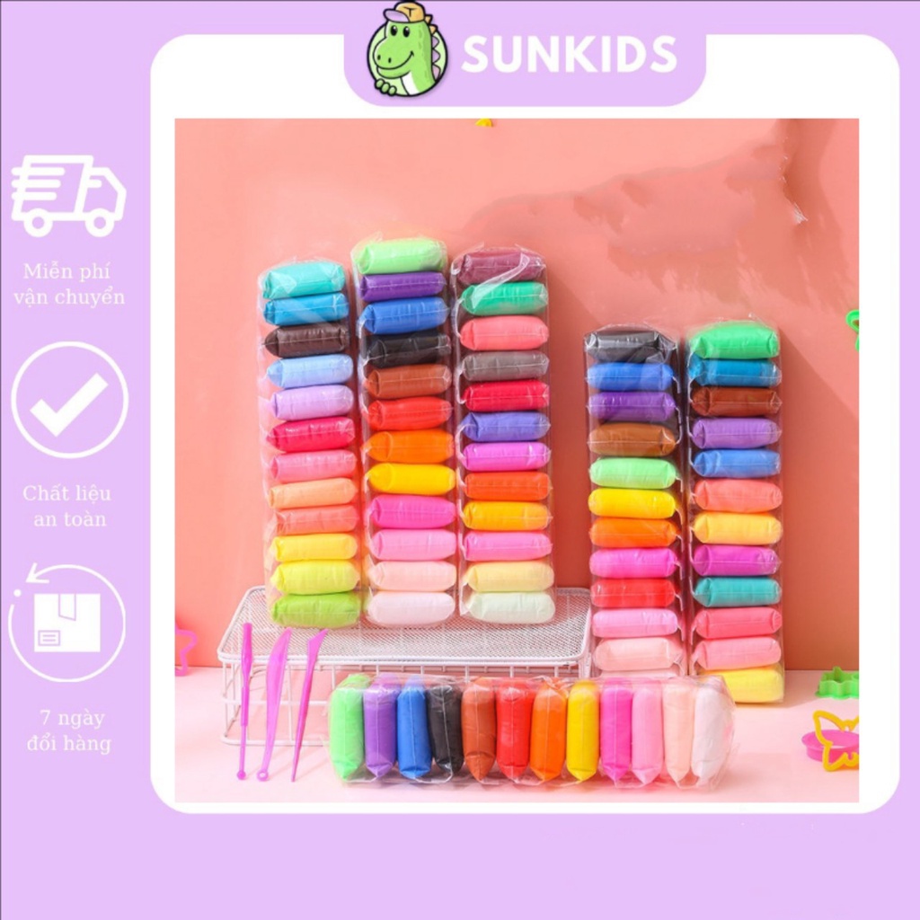 Set đất nặn 7 màu siêu mềm mịn cho bé thỏa sức sáng tạo