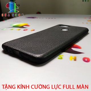[TẶNG KÍNH CƯỜNG LỰC FULL MÀN] Ốp lưng OPPO F9 nhựa dẻo vân da / Ốp lưng OPPO F vân da chống trơn