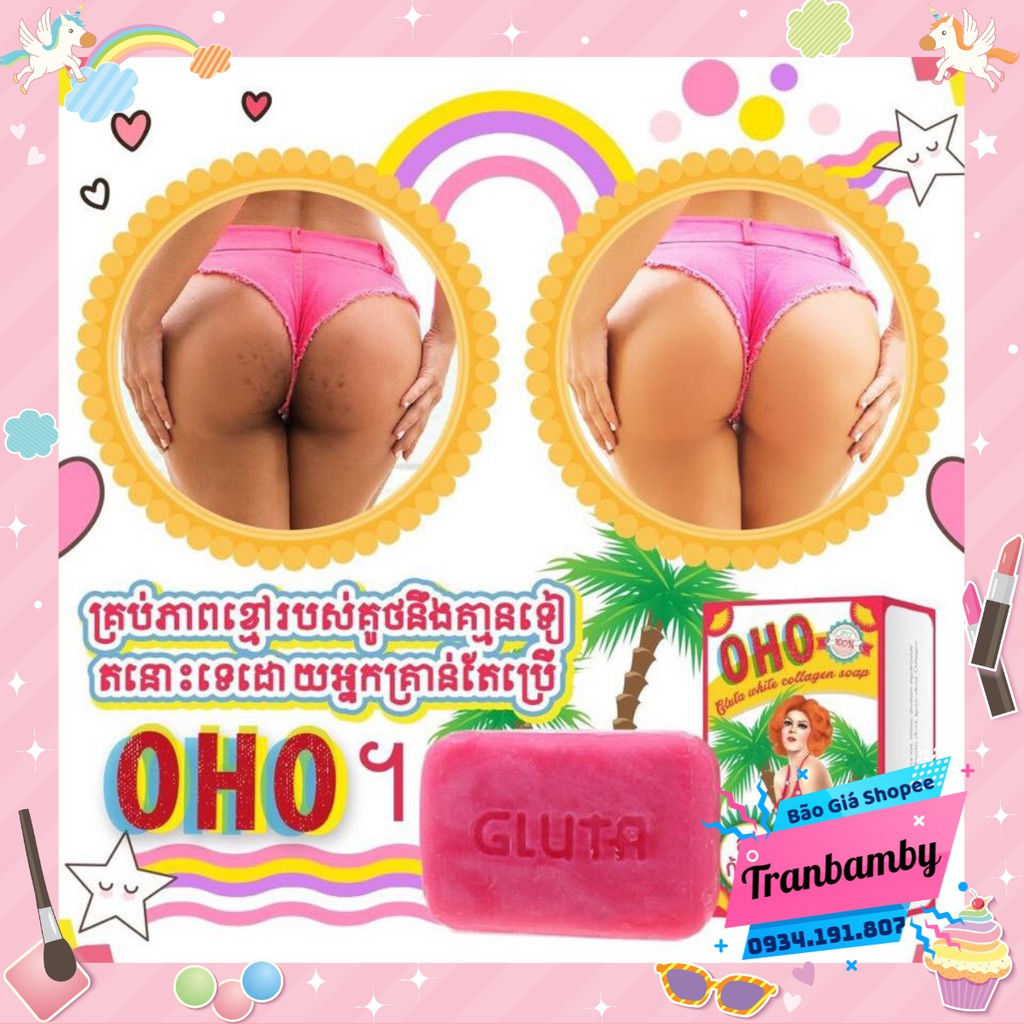 Xà phòng trắng da xóa thâm mông Oho Gluta White Collagen Soap Thái Lan | BigBuy360 - bigbuy360.vn