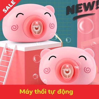Đồ Chơi Máy Ảnh Thổi Bong Bóng Hình Heo