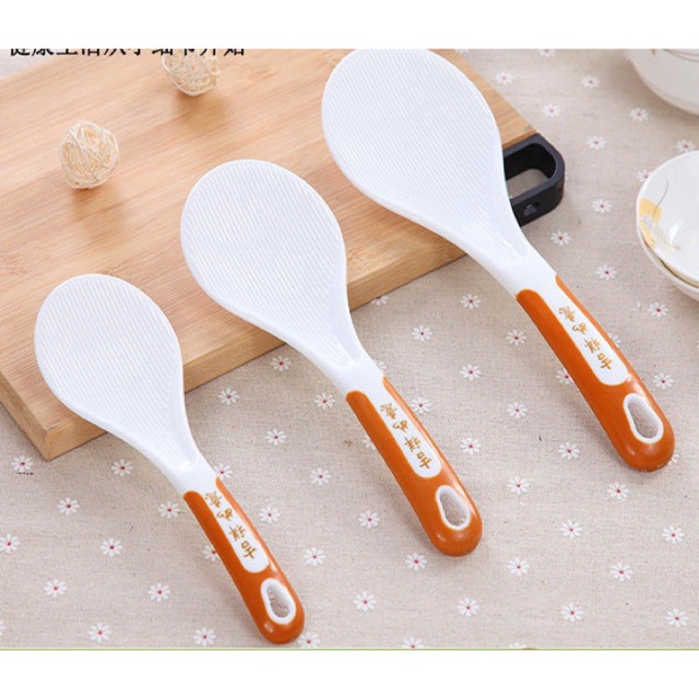 Thìa Xới Cơm, Vá Múc Cơm Nhựa Chống Dính To Đại 27.3 cm Nhựa PP Cao Cấp