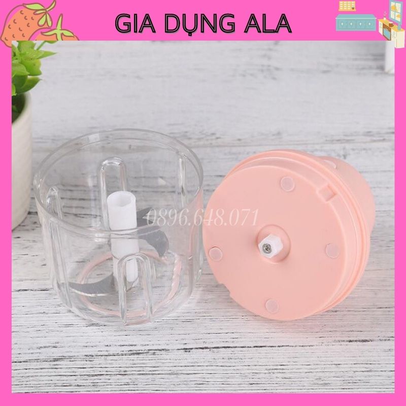 Máy Xay Tỏi Ớt Cầm Tay Mini Sạc Điện 250ml Đa Năng Xay Thịt, Sinh Tố, Đồ Ăn Dặm, Củ,Quả,Tiện Lợi