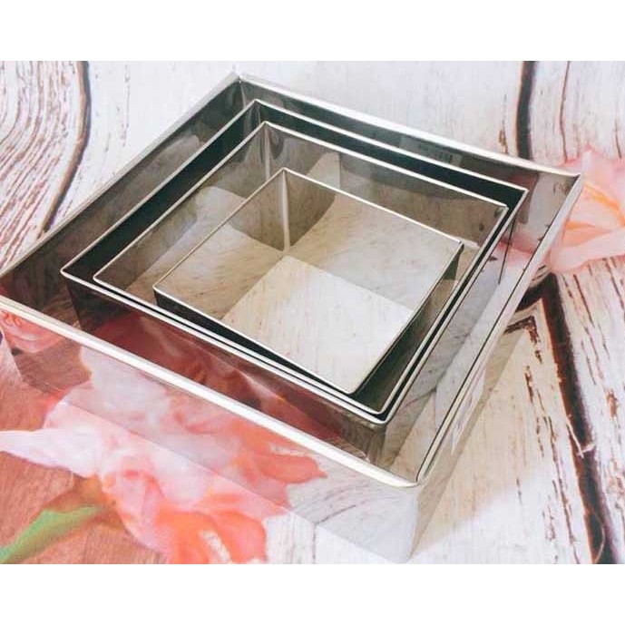 Khuôn inox vuông không đáy (Đủ size)