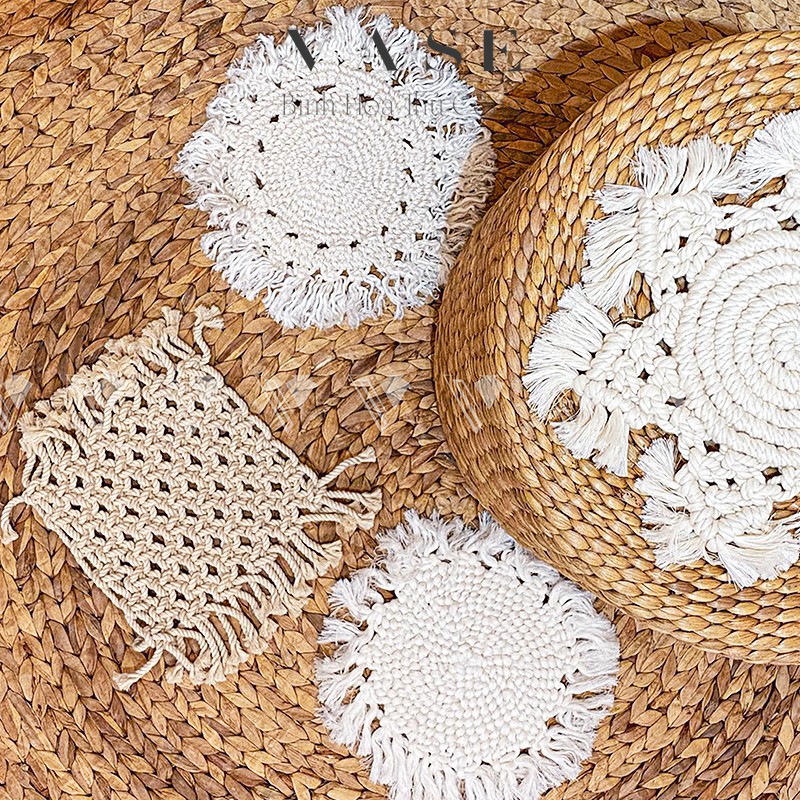 Tấm Lót Bình Hoa Macrame Handmade - Tấm Lót Sợi PP