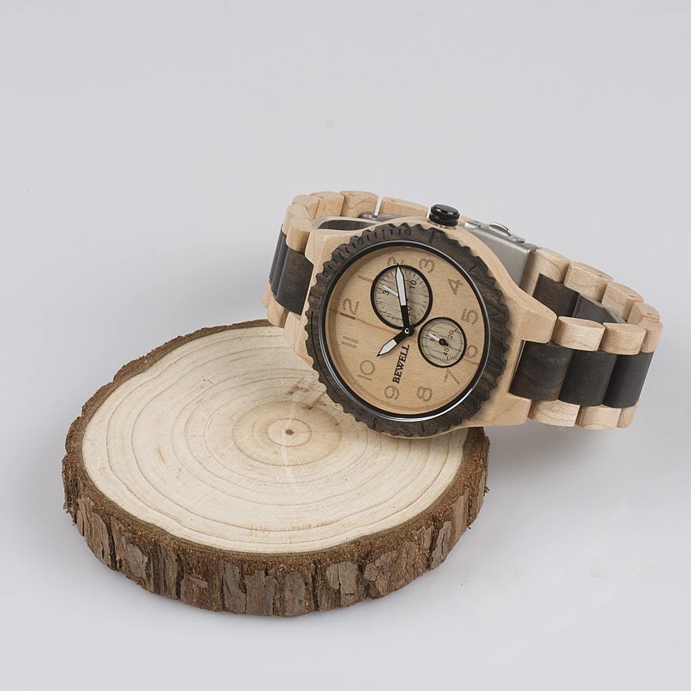 Đồng hồ chất lượng cao handmade, Đồng hồ đeo tay bằng gỗ nam mã W154A