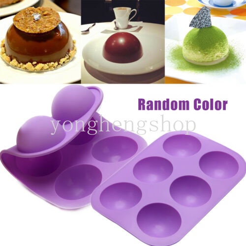 Semi-circle Silicone Cake Mould Chocolate Cupcake Mousse Muffin Mold Kitchen DIY Baking Supplies Handmade Soap Molds