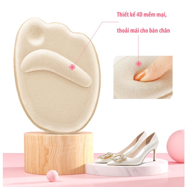 Bộ 2 miếng - Đệm Lót Chống Đau Nhức Bàn Chân Trước Cho Giày Cao Gót, giày công sở nam nữ
