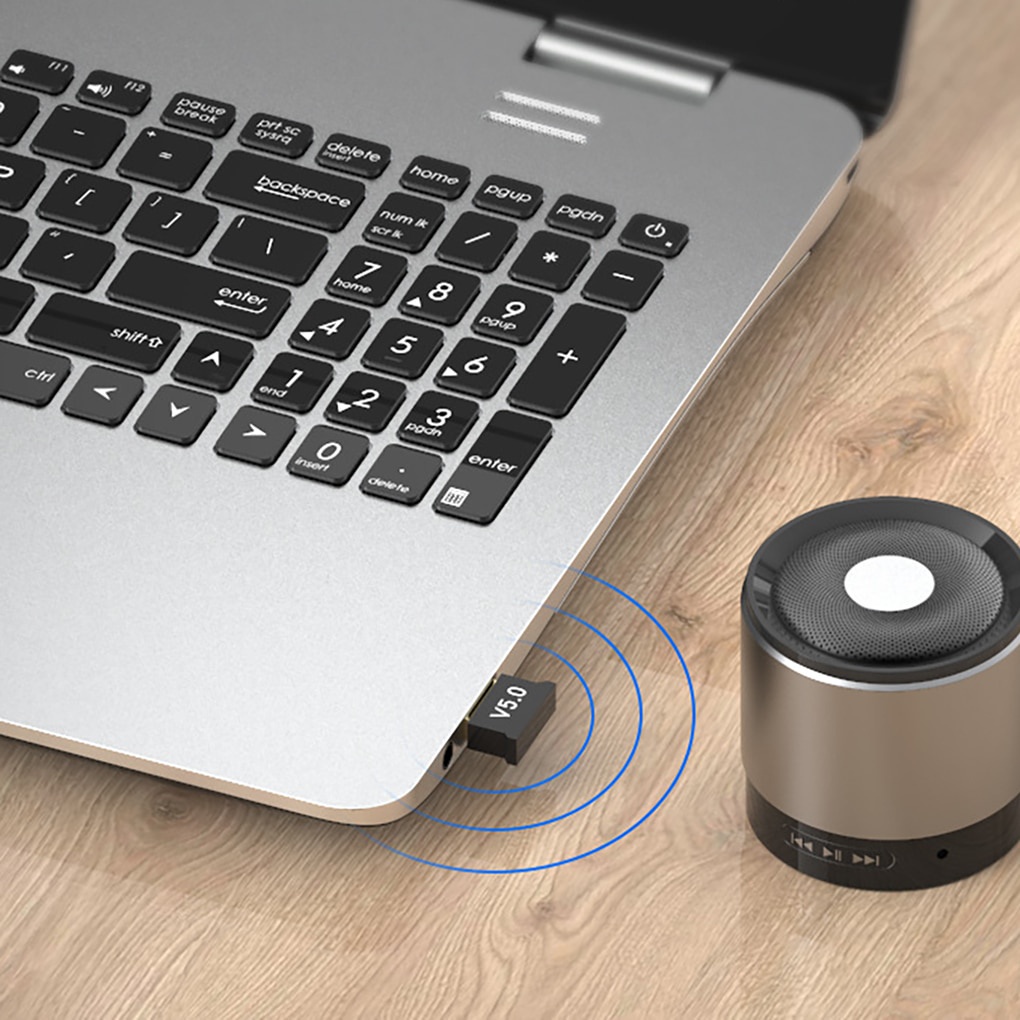 USB Bluetooth 5.0 Dongle CSR Bộ Chuyển Đổi USB thu phát bluetooth tốc độ cao cho PC và Laptop