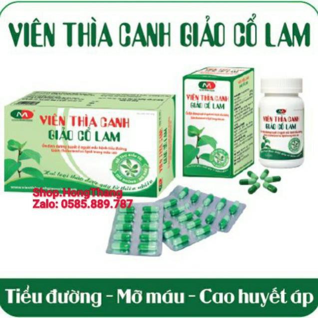 Viên uống VIÊN THÌA CANH GIẢO CỔ LAM giảm đường, giảm mỡ trong máu, cao huyết áp cho người mắc bệnh tiểu đường