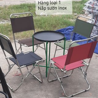 Ghế xếp inox _ Ghế trà chanh .Hàng Xịn NẮP INOX Loại 1_ SIÊU DÀY