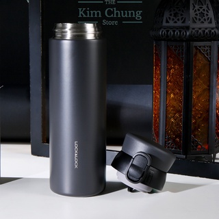Bình giữ nhiệt Lock&Lock Wannabe One Touch LHC3240 BLK 450ml Inox316 cao cấp - Đen - Chính hãng