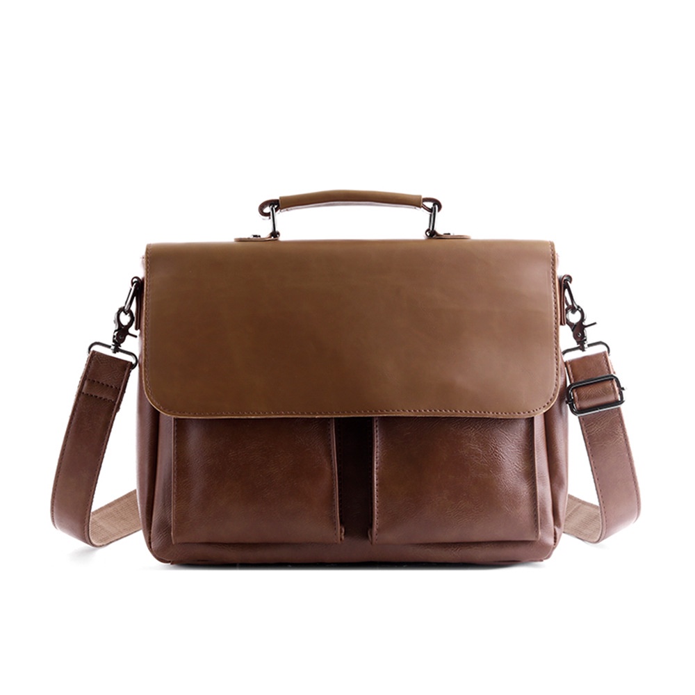 2022 large capacity horseskin men's briefcase satchel satchel computer bag