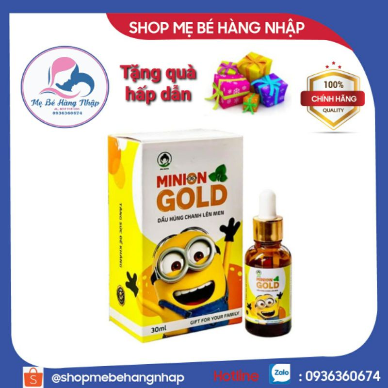 [Mẫu mới] Tinh dầu Húng Chanh Minion Gold 30ml [ Chính hãng ]