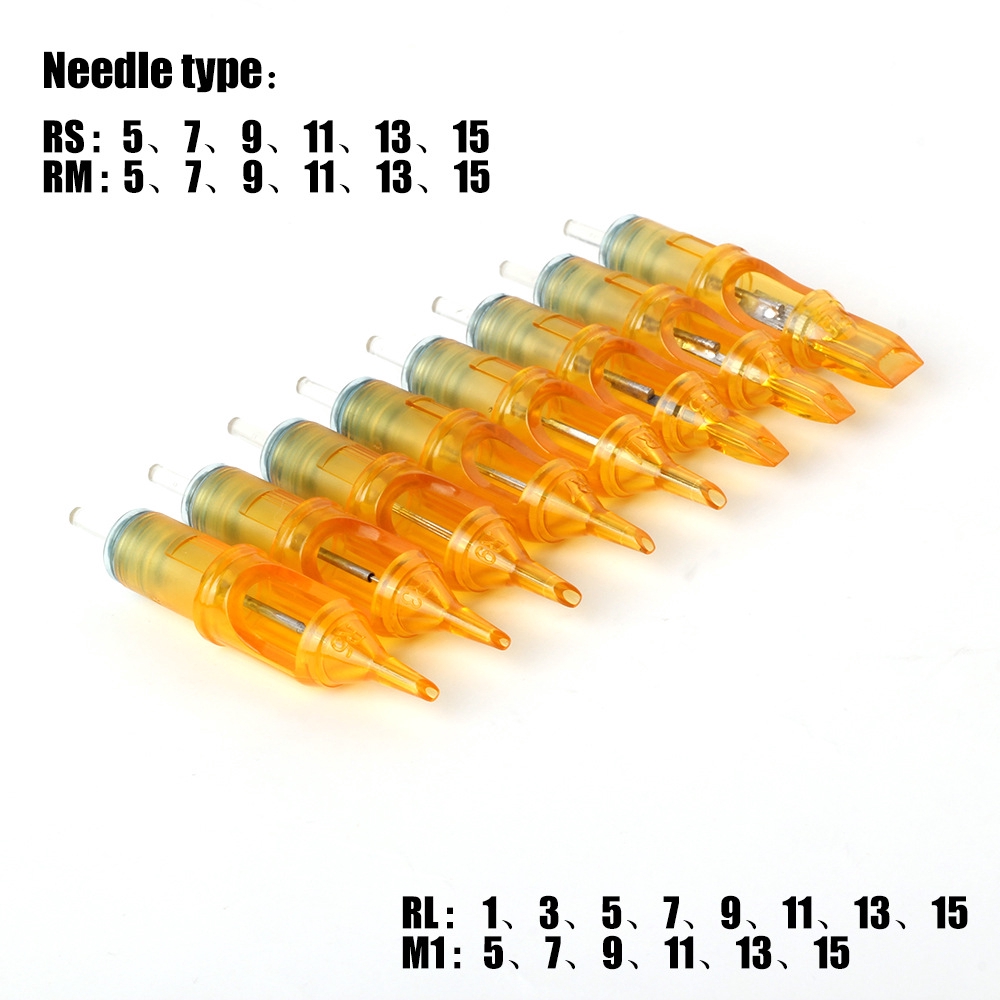 Bộ 20 Kim Xăm Tích Hợp Kim Xăm Màu Vàng Phong Cách Mới