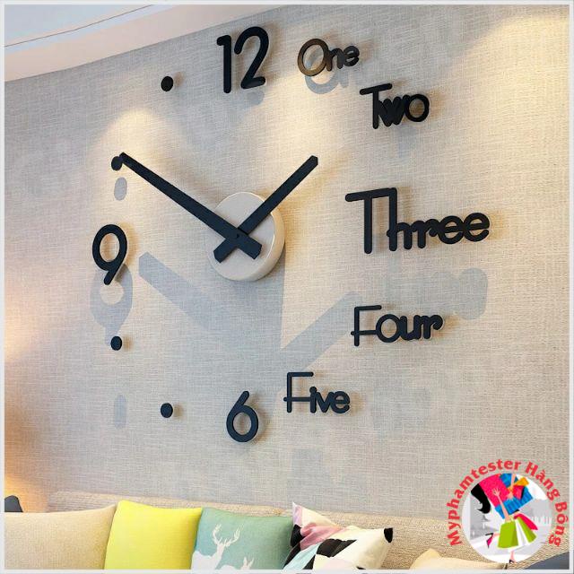 (SIÊU RẺ) Đồng hồ dán tường 3D DIY phong cách hiện đại