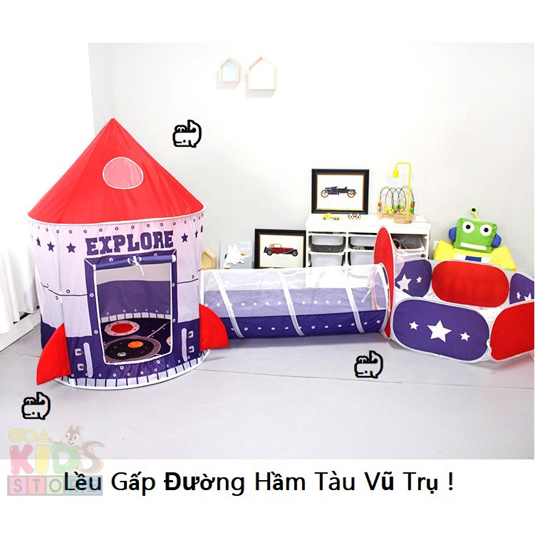 Lều Tàu Vũ Trụ 3 Trong 1, Lều Không Gian Lều Trò Chơi Nhà Tàu Tên Lửa Lều Chơi Bóng Bể Bơi Đồ Chơi Trẻ Em Trẻ Em