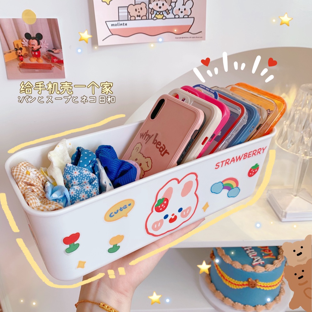 Khay nhựa trắng dài để bàn đa năng đựng đồ phụ kiện | BCK010