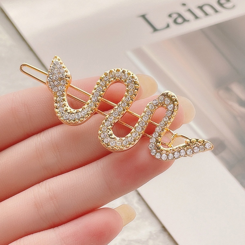 Kẹp Tóc Hình Rắn Đính Đá Thời Trang Cho Nữ