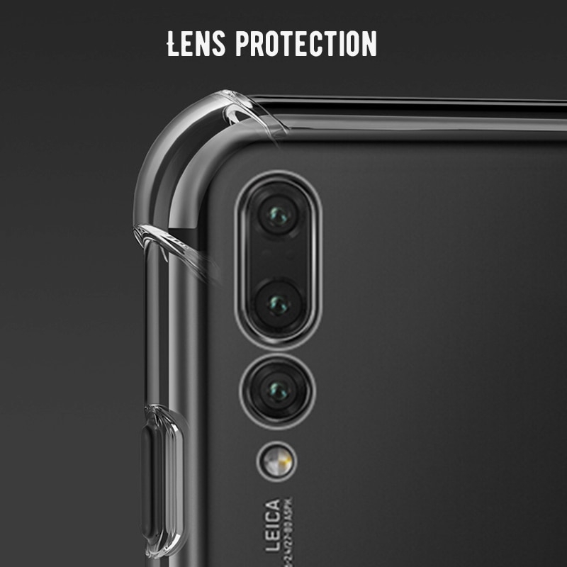 Ốp lưng nhựa trong suốt cho điện thoại Huawei P30 lite Pro Honor 10i 9