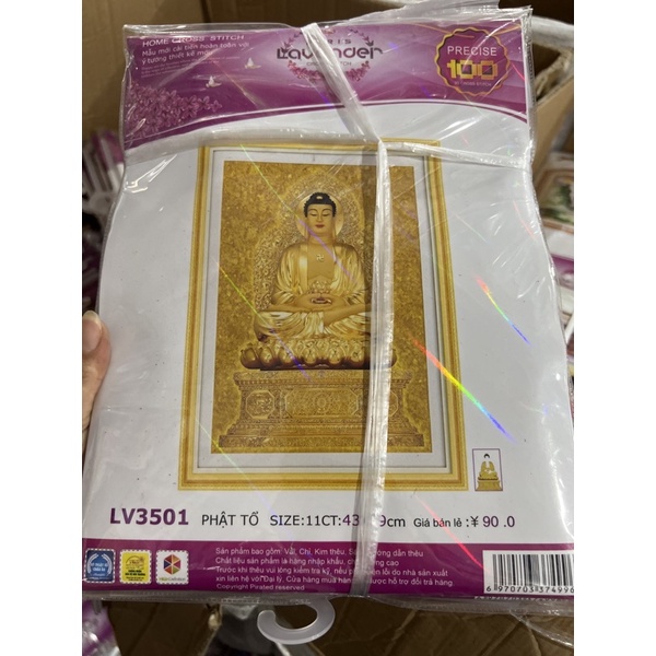 tranh thêu chữ thập Phật tổ lv3501 (43x59)