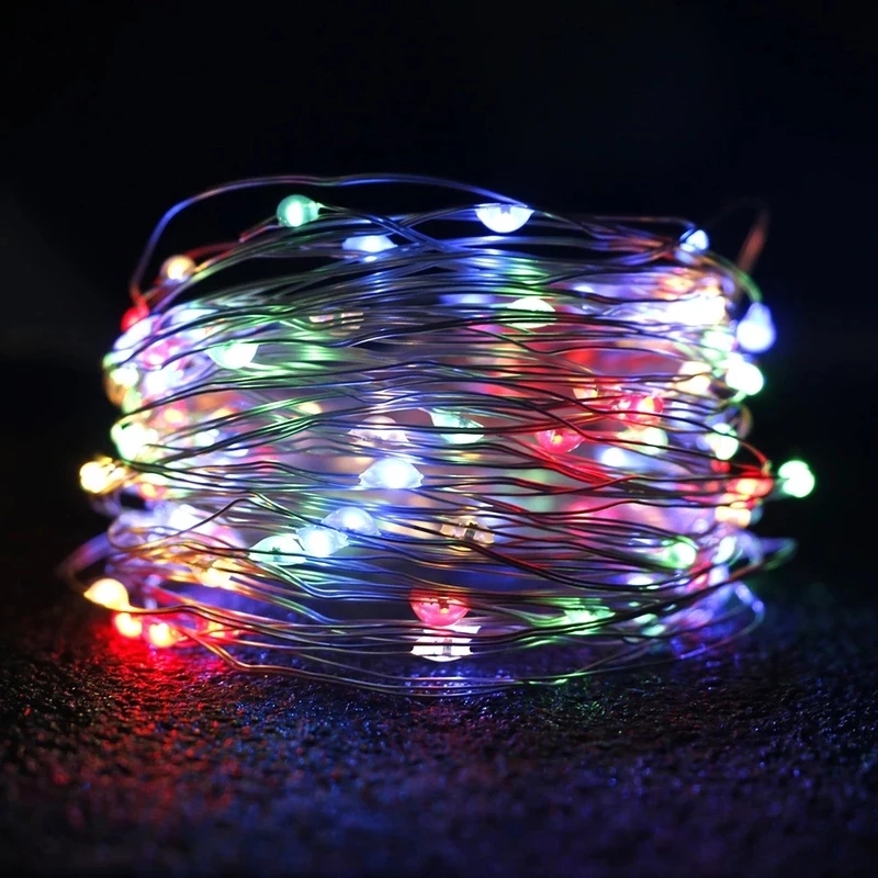 Dây đèn led có pin kiểu đom đóm với chiều dài 1m / 2m đa năng