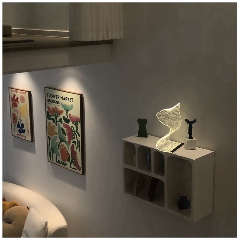 Đèn ngủ decor trang trí nhà phòng uốn éo lượn sóng để kiểu gì cũng đẹp tặng quà người iu để người iu uốn éo đi ạ