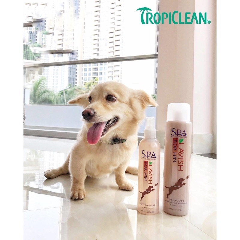 Sữa Tắm Spa Cho Chó Mèo Lavish By Tropiclean Cao Cấp Chai 473ml