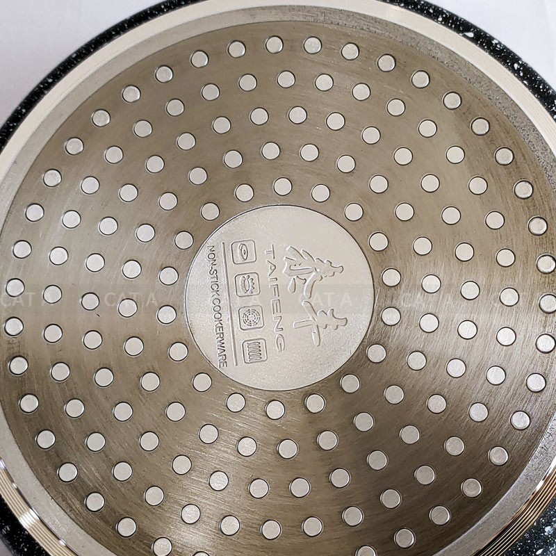 Nồi quánh vân đá chống dính đáy từ cao cấp bằng nhôm TFFP-541 - Có nắp đậy, đường kính