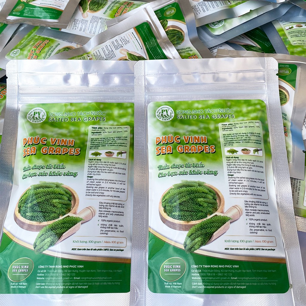 Rong Nho Tách Nước Phúc Vinh Gói 100gr Ăn Liền Thơm Ngon Giòn Giòn - Hàng Loại 1 | BigBuy360 - bigbuy360.vn