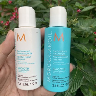 *.*CẶP DẦU GỘI XẢ DƯỠNG TÓC SIÊU MƯỢT MOROC SMOOTH/ MOROC HYDRATION MINI 70mlx2