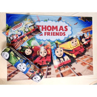 Combo gối nằm gối ôm và chăn Xe lửa Thomas cho bé 3-5 tuổi