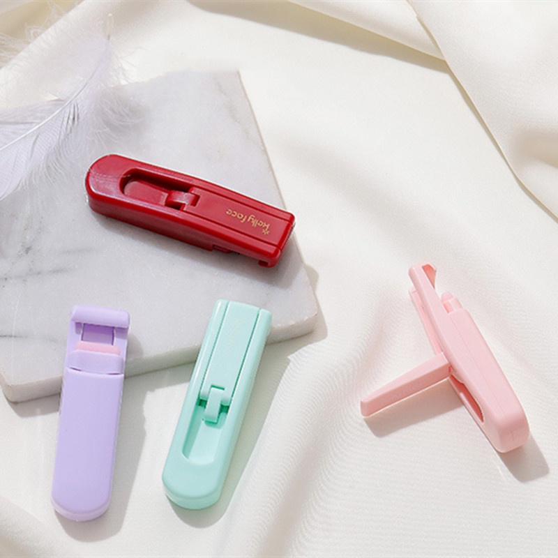 Dụng Cụ Uốn Cong Lông Mi Góc Rộng Mini Kèm Đệm Cao Su Thay Thế Tiện Dụng