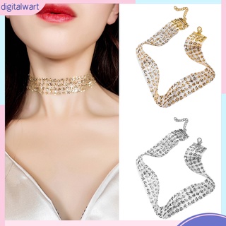 Vòng cổ choker nữ dạng dải đính hạt lấp lánh thời trang