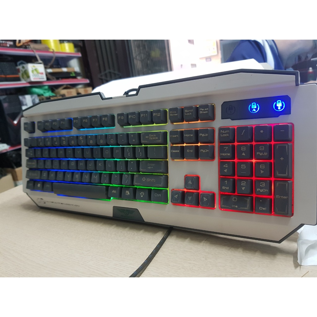 Bàn phím giả cơ E-Dra EK701 LED RGB cũ dùng tốt_ bàn phím chơi game cổng usb E-Dra EK701
