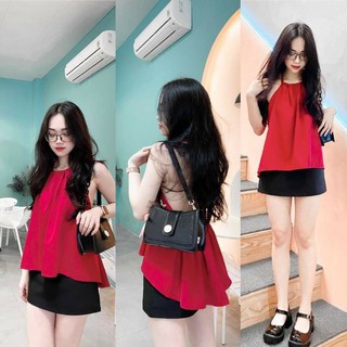 ÁO YẾM ĐỎ HỞ LƯNG
