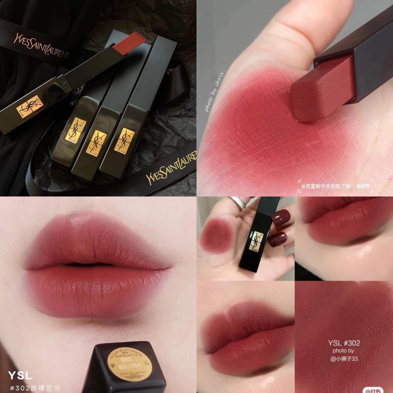 Son ysl slim velvet 301 hồng nâu đất chuẩn auth